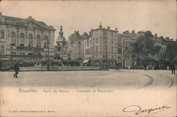 Porte de Namur - Fontaine de Brouckère Brussels, Belgium Postcard Postcard 