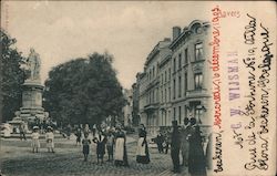 Square in Ekeren district Postcard