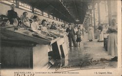 Bruxelles. - Intérieur du Marché aux Poissons. Postcard