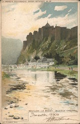 Semoy River and the old Castle Postcard