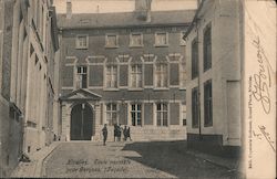 Nivelles. Ecole normale pour Garcons. (Facade) Postcard