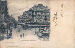 Brüssel Boulevard Anspach Postcard