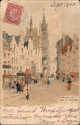 Rue au Beurre Brussels, Belgium Postcard Postcard Postcard
