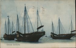 Chinese Dschonks (Junks) Sailboats Postcard Postcard Postcard