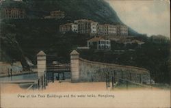 View of the Peak Buildings and the Water Tanks Postcard