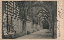 Arched Hallway, Cathederal? Postcard
