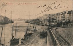 NANTES - Vue du Port. Marché aux moules. Postcard