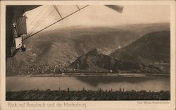 Blick auf Braubach und die Marksburg Postcard