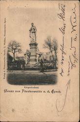 Kriegerdenkmal - Gruss aus Fürstenwalde a. d. Spree Postcard