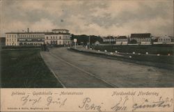 Bellevue - Gepäckhalle - Marienstrasse / Nordseebad Norderney Postcard