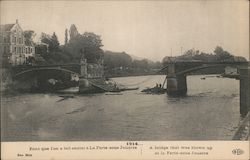 A bridge that was blown up at la Ferté-sous Jouarre Postcard