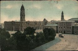 G.P.O. Victoria Square Town Hall ADELAIDE Postcard