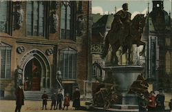 Kaiser Wilhelm Monument and Rathauskeller Postcard