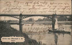 Gruss aus Offenbach a. M. - Brücke Postcard
