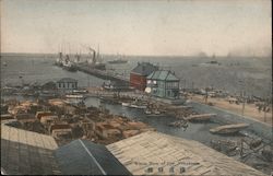 Whole View of Pier, Yokohama Postcard