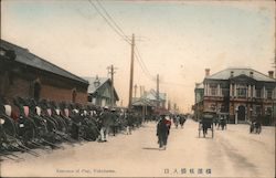 Entrance of Pier, Rickshaws Postcard