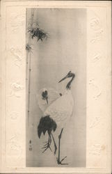 Storks drawing Postcard