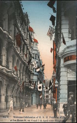No. 5 Welcome Celebration of H. R. H. Prince of Wells at Ice House St. on 6 and 7 th April 1922 Hongkong Postcard
