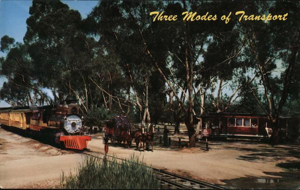 Three Modes of Transport, Knott's Berry Farm Buena Park California