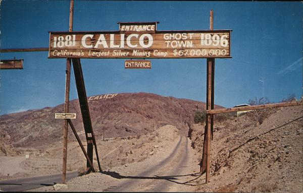 Entrance to Calico California Merle Porter
