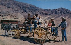 Calico Ghost Town - Open wagon ride Postcard