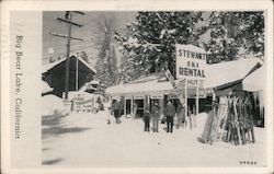 Stewart Ski Rental Hut Big Bear Lake, CA Postcard Postcard Postcard