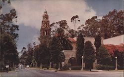 Plaza de Panama and California Tower, Balboa Park Postcard