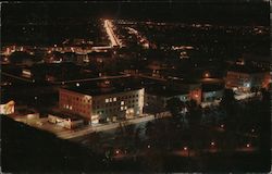 View of City at Night Postcard