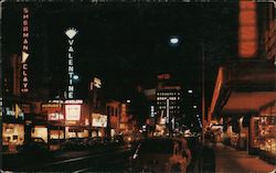 Night View of Fulton Street Postcard