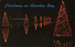 Christmas on Alamitos Bay Long Beach, CA Postcard Postcard Postcard