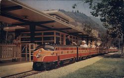 Griffith Park Miniature Railroad Station Postcard