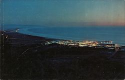 Night scene looking South to Pt. Sal. Pismo Beach, CA Postcard Postcard Postcard