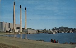 Morro Bay Harbor and P.G. & E. Steam Plant Postcard