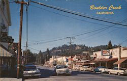 Street Scene Boulder Creek, CA Postcard Postcard Postcard