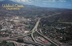 Aerial View Looking East Toward City Walnut Creek, CA Louis Roberts Postcard Postcard Postcard