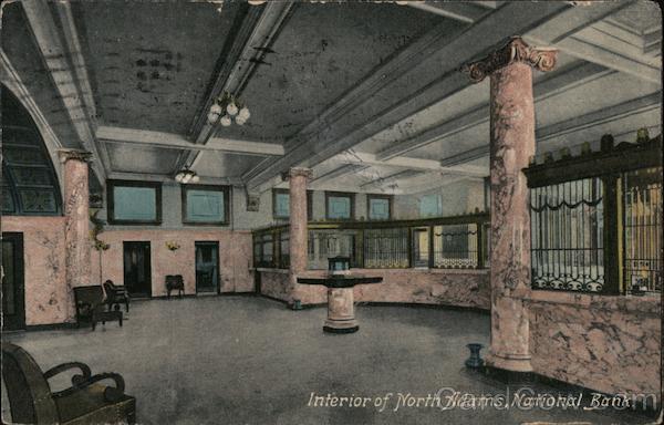 Interior of North Adams, National Bank Massachusetts