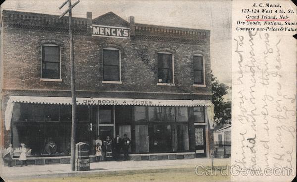 A.C. Menek - Dry Goods, Notions, Shoes, Compare Our Prices Grand Island Nebraska