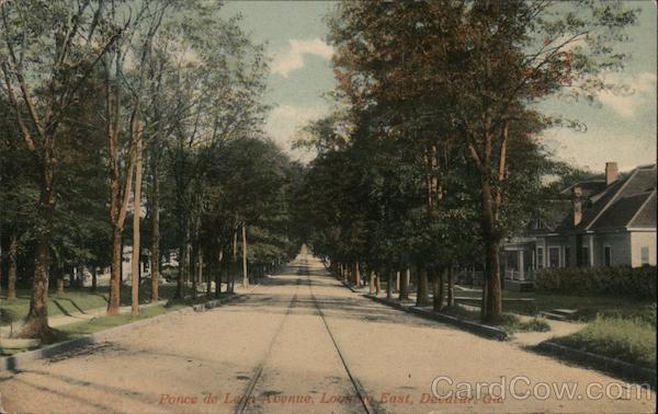 Ponce De Leon Avenue Looking East Decatur Georgia