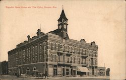 Ragsdale Opera House and Post Office Newton, KS Postcard Postcard Postcard