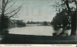 Lake Starker, Crapo Park Burlington, IA Postcard Postcard Postcard