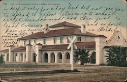 Santa Fe Railroad Depot Fresno, CA Postcard Postcard Postcard