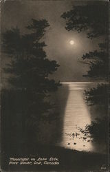 Moonlight on Lake Erie Ontario, Canada Misc. Canada Postcard Postcard Postcard