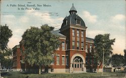 A Public School in the Pecos Valley Postcard