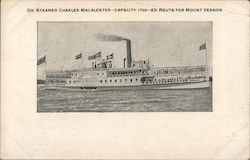 On Steamer Charles MacAlester Steamers Postcard Postcard Postcard