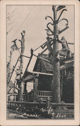 Cain and Wife in Garden of Eden, Cabin Home Lucas, KS Postcard Postcard 