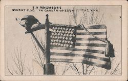 S.P. Dinsmoor's Cement Flag in Garden of Eden Postcard