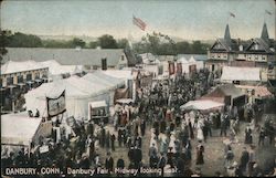 Danbury Fair, Midway Looking East Postcard