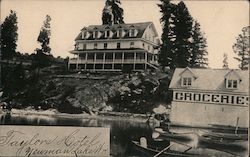 Taylor Hotel, Newman Lake Spokane, WA Postcard Postcard Postcard