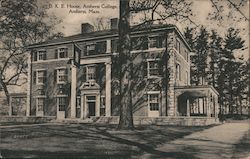 D.K.E. House, Amherst College Postcard
