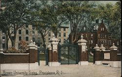 Brown University Gates Providence, RI Postcard Postcard Postcard